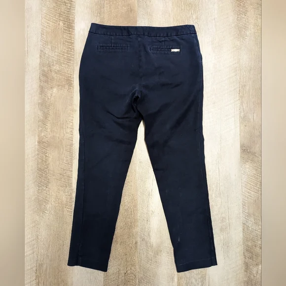 Karl Lagerfeld Paris Navy Blue Dress Pants Cropped